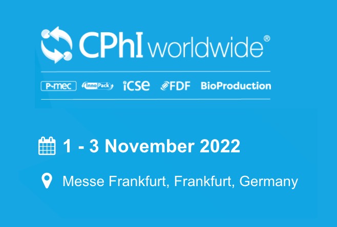 CPHI 2022, 1 – 3 November, (Frankfurt – GERMANY)